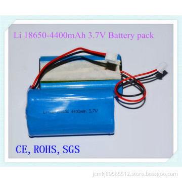 Lithium Ion 18650-4400mAh 3.7V Battery Pack for Audio, Loudspeaker, Power Bank, Lithium Ion Battery
